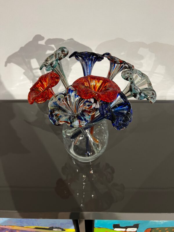 Glaskunst, Blauwe bloem - Afbeelding 6