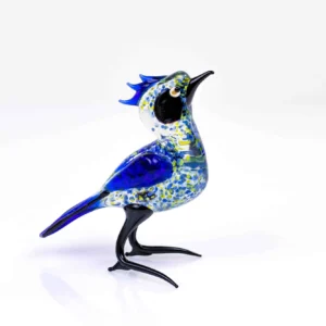 Glaskunst, blauwe vogel