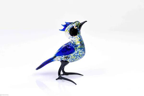 Glaskunst, blauwe vogel