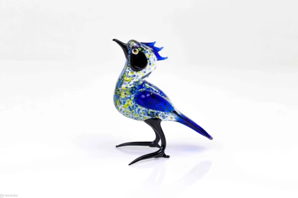 Glaskunst, blauwe vogel - Afbeelding 3