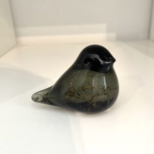 Glazen vogel zwart