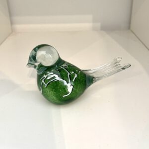 Glazen vogel groen