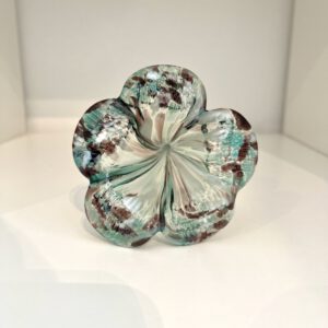 Glaskunst, turquoise bloem