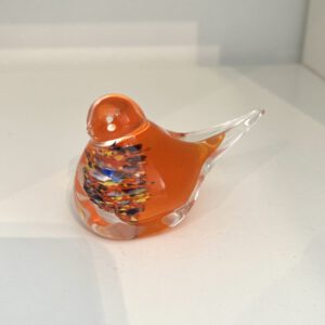 Kristal vogel oranje/multicolor