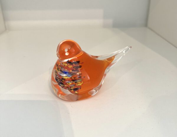 Kristal vogel oranje/multicolor