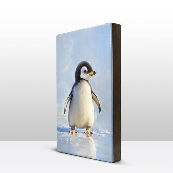 113. Cute baby pinguïn op houten paneel(tje) - Afbeelding 5
