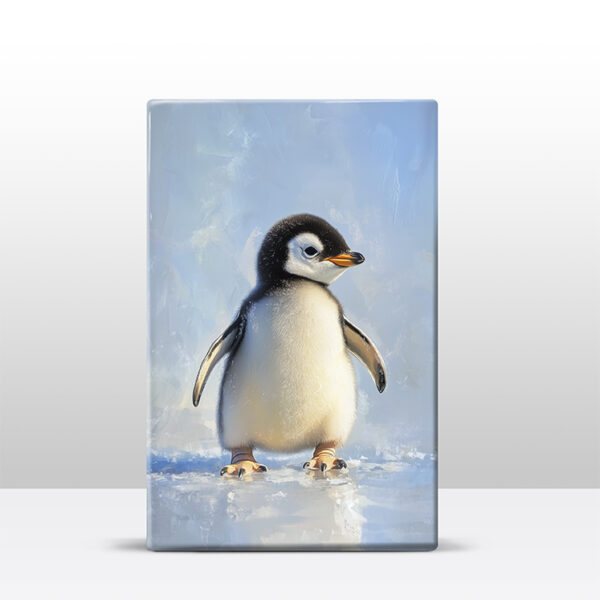 113. Cute baby pinguïn op houten paneel(tje) - Afbeelding 4