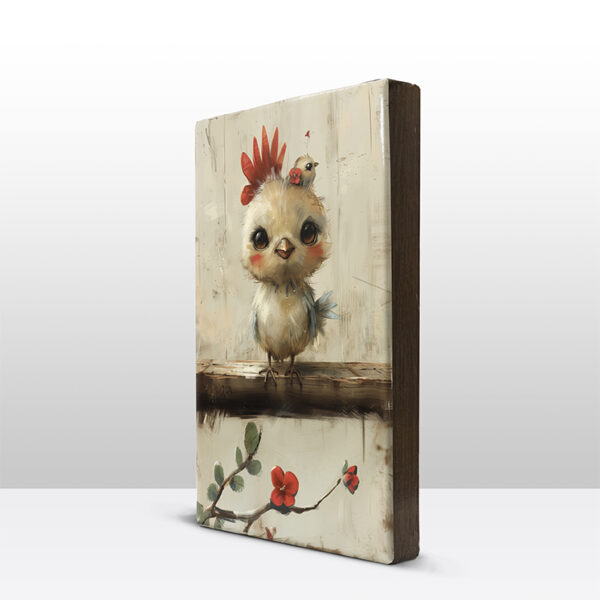 130. Birdy op houten paneel(tje) - Afbeelding 5