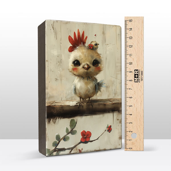 130. Birdy op houten paneel(tje) - Afbeelding 4