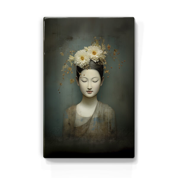 179. Buddha op houten paneel(tje)