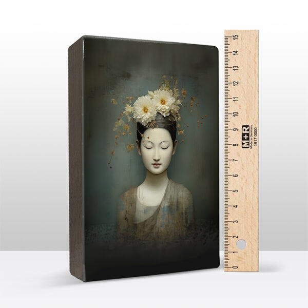 179. Buddha op houten paneel(tje) - Afbeelding 2